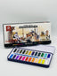 Aquarelle Mobee 24 pièces + pinceau - Coffret de peinture complet
