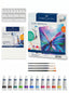 Kit peinture acrylique Faber-Castell complet | Matériel beaux-arts prêt à l'emploi