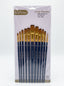 Set de pinceaux peinture premium - 13 pièces d'art plats et assortis