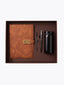 Coffret Notebook A5 Cuir Marron, Stylo & Bouteille