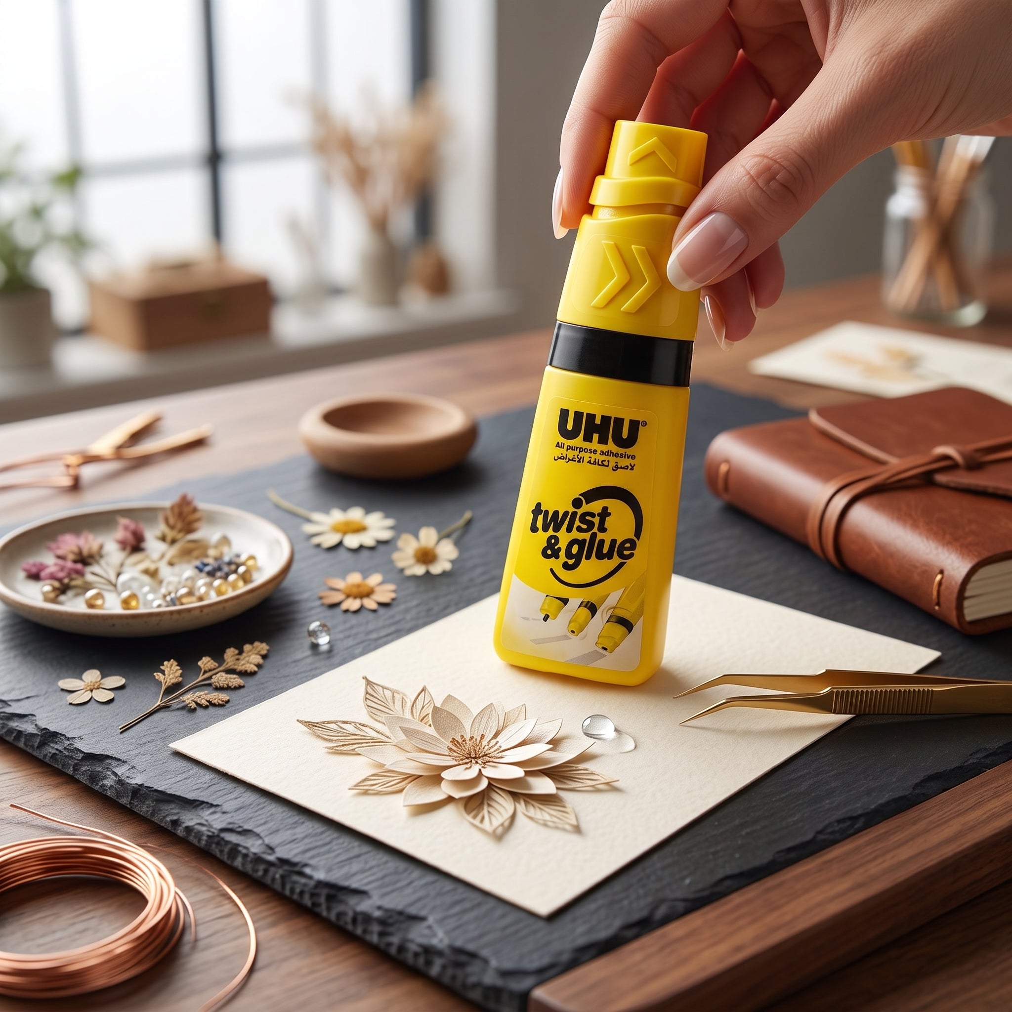 Colle UHU Twist & Glue - Colle Liquide Multi-Usages