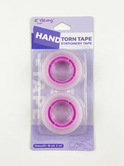 Scotch couleur 1.8 cm | Set de 2 Rubans Adhésifs Scolaires (20 Yards)