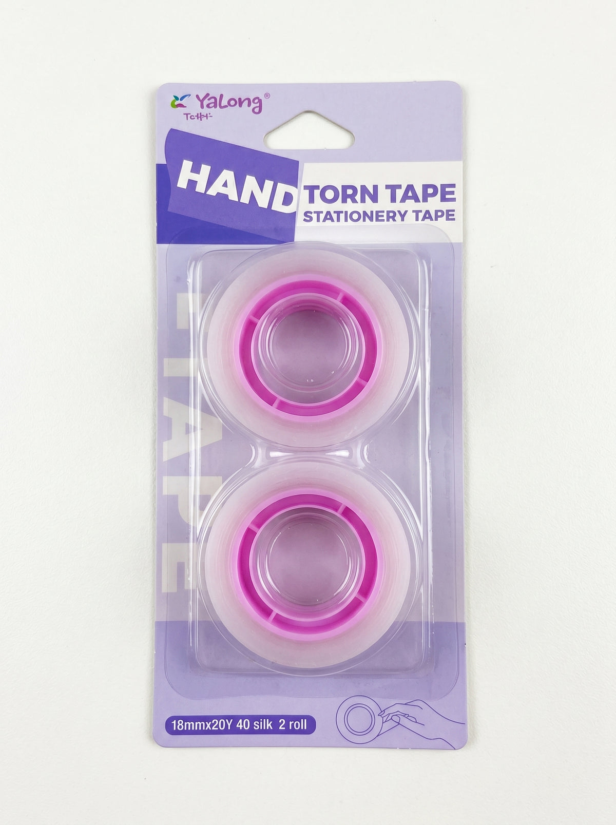 Scotch couleur 1.8 cm | Set de 2 Rubans Adhésifs Scolaires (20 Yards)