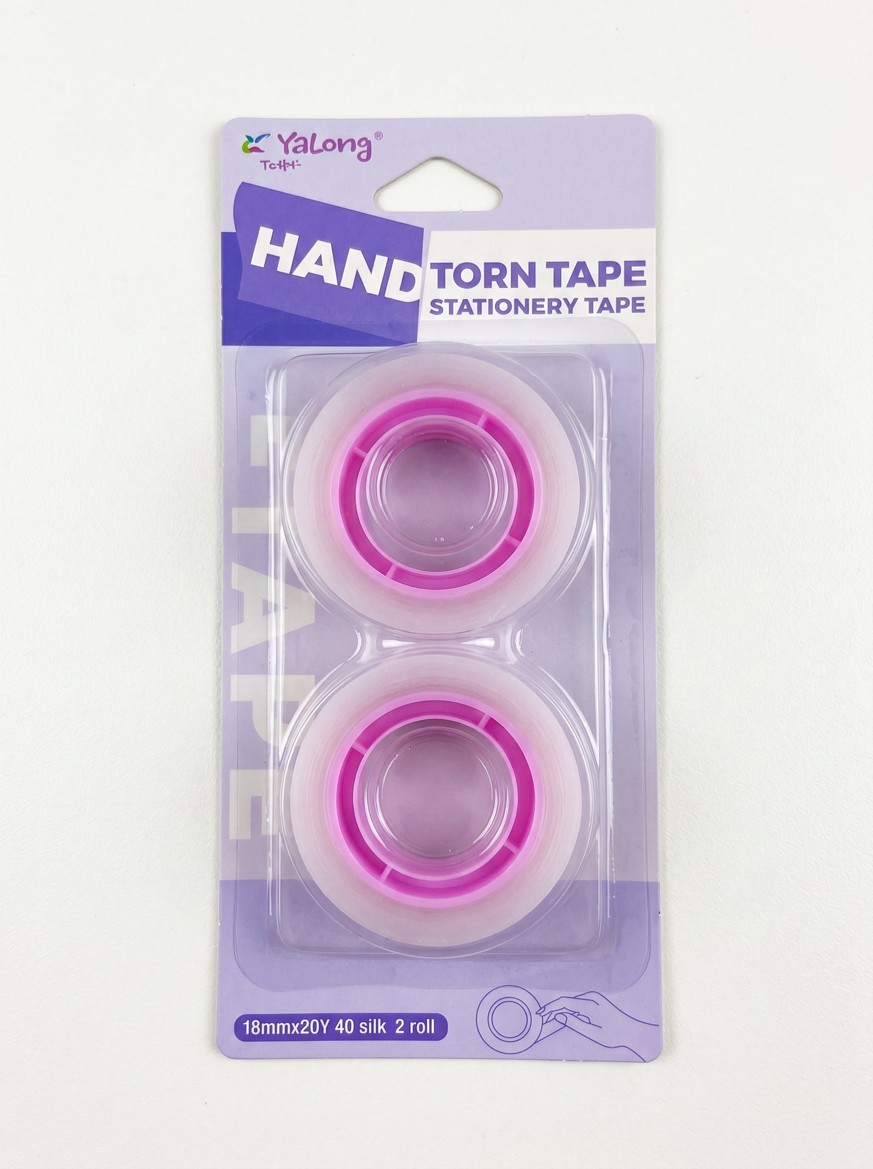 Scotch couleur 1.8 cm | Set de 2 Rubans Adhésifs Scolaires (20 Yards)