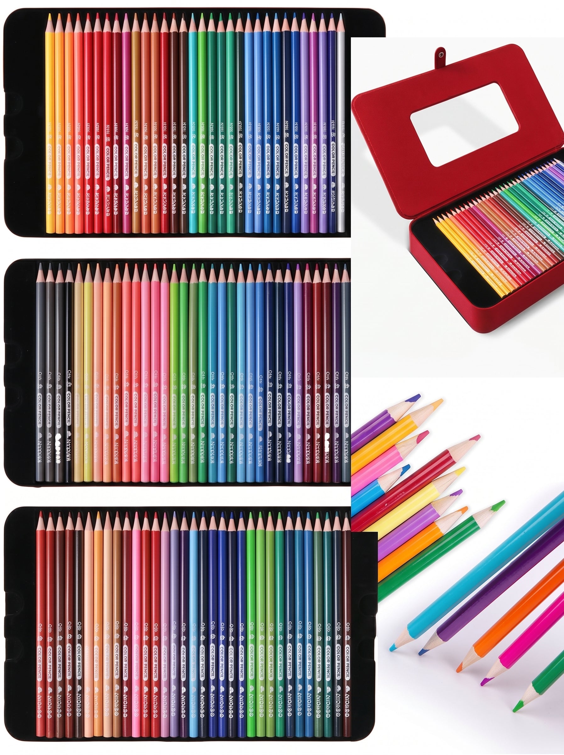 Set de 100 crayons de couleur Mobee-Qualité et variété