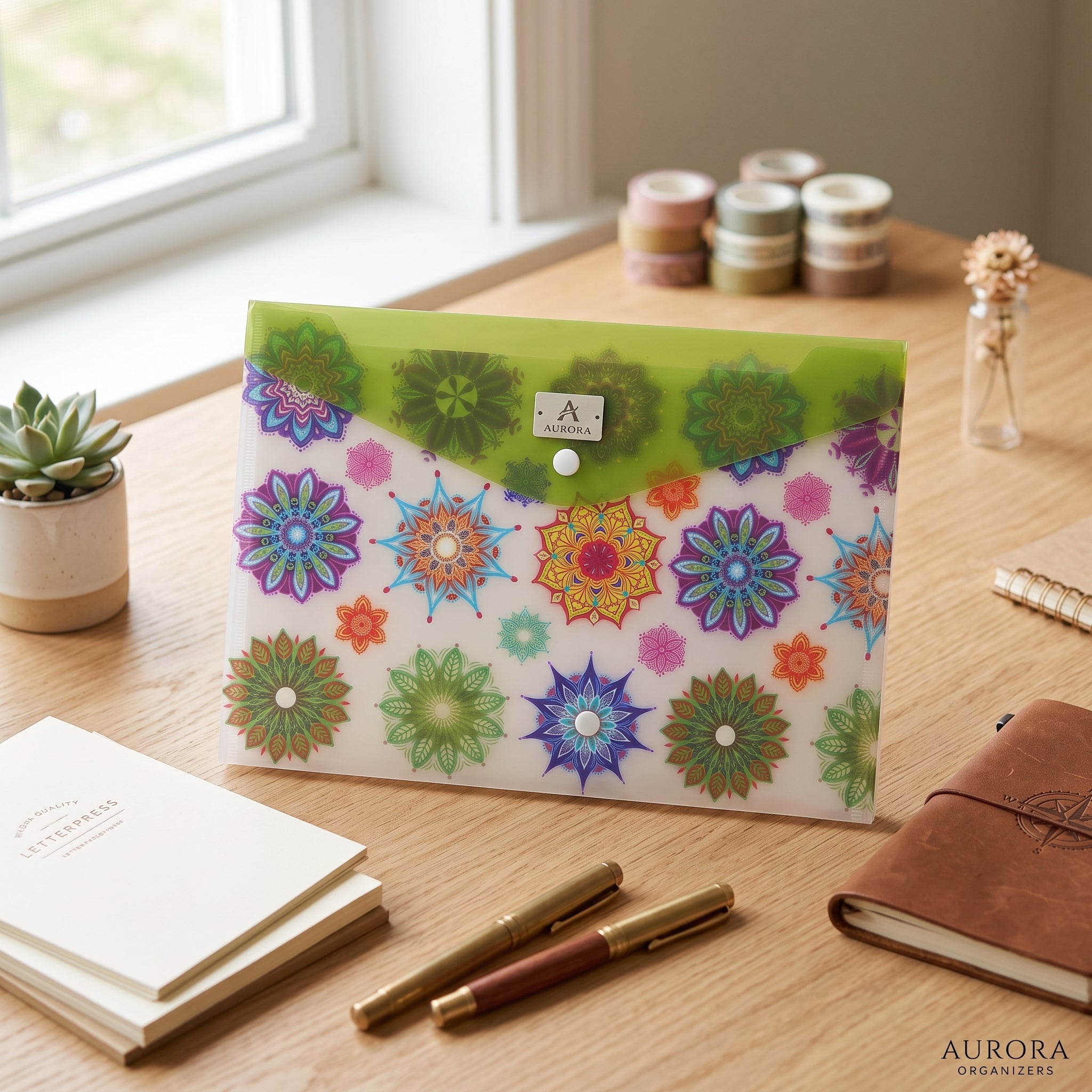 Pochette Porte-Documents A4 – Classeur Plastique avec Bouton Pression