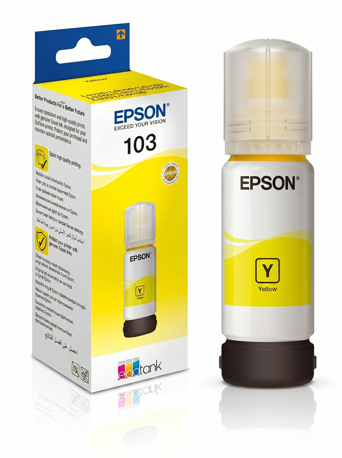 Cartouche d'Impression 65ml – Couleurs Jaune, Vert et Rose