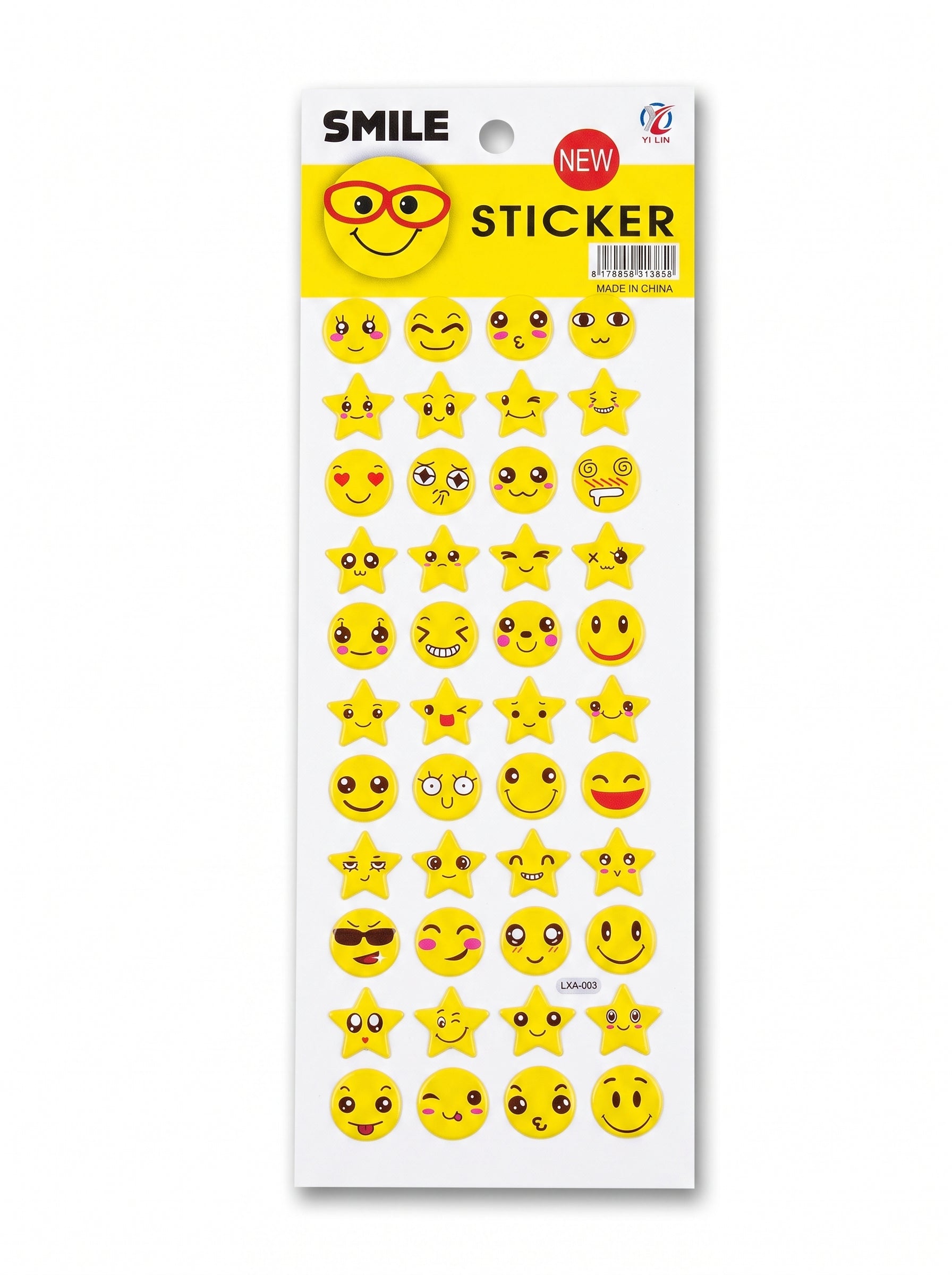 Stickers 3D décoratifs - Planche en relief modèles assortis