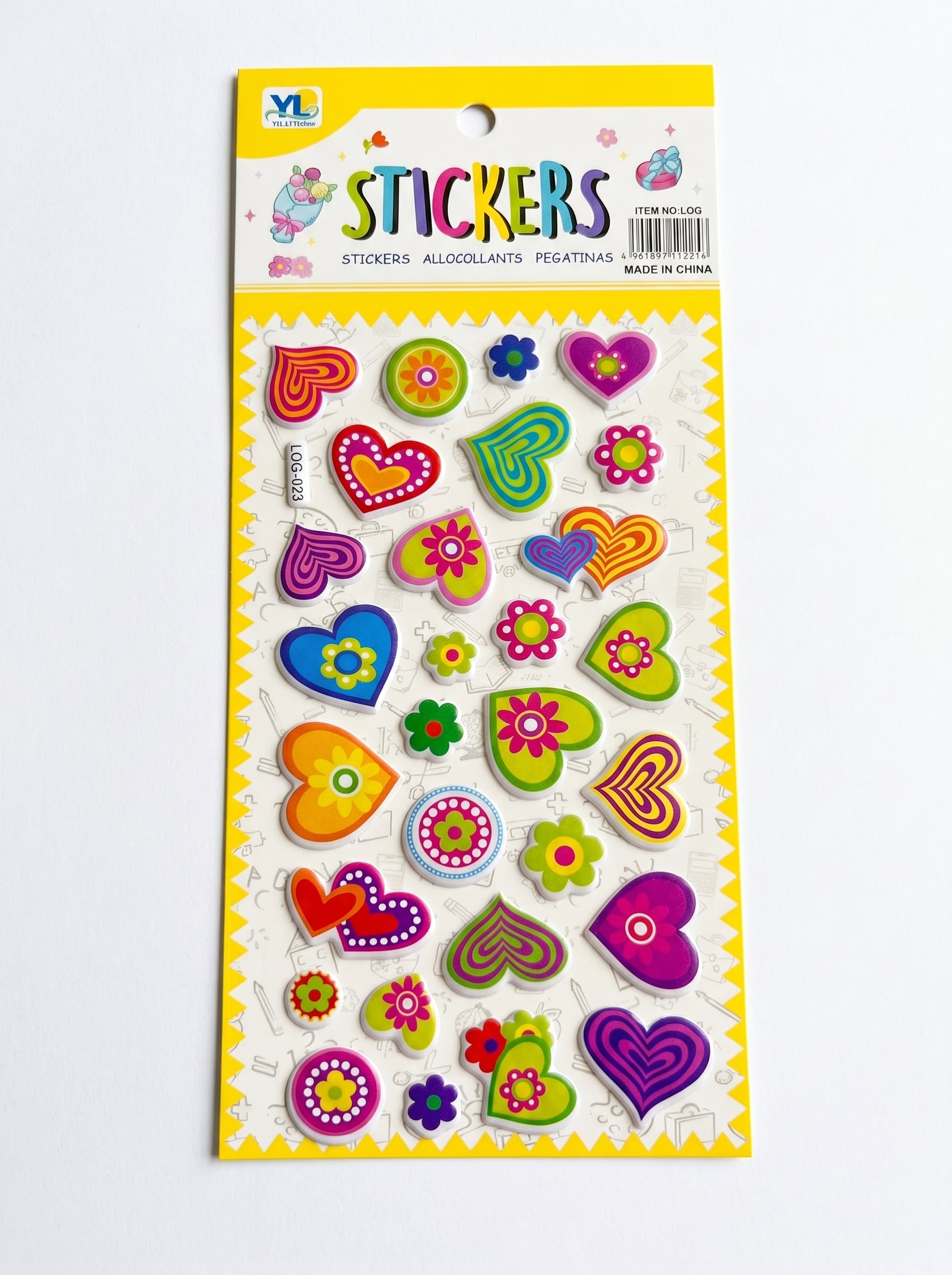 Stickers 3D décoratifs - Planche en relief modèles assortis