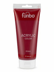 Peinture acrylique Funbo 200ml - Couleurs vives pour artistes