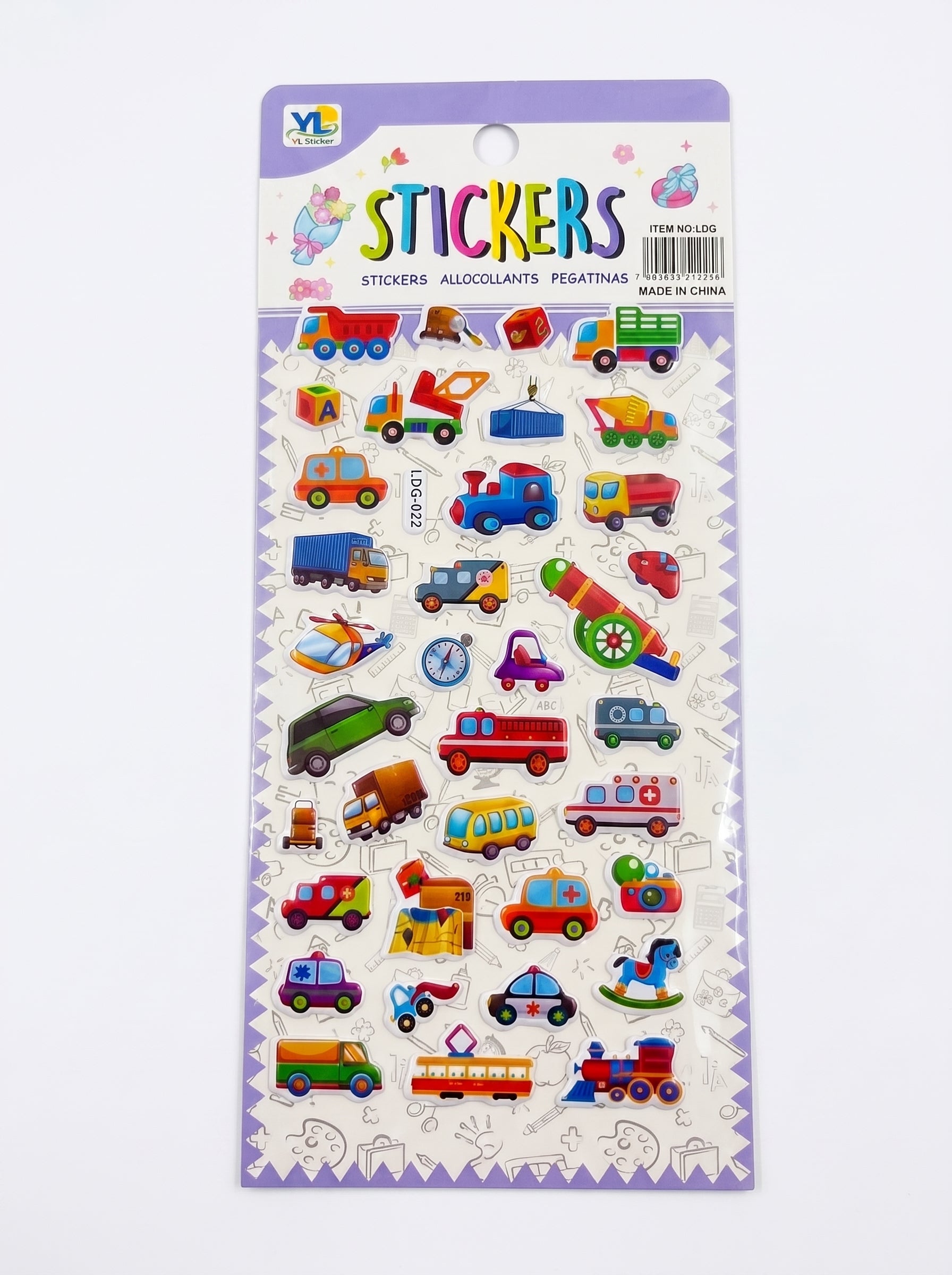 Stickers 3D décoratifs - Planche en relief modèles assortis Image principale du produit