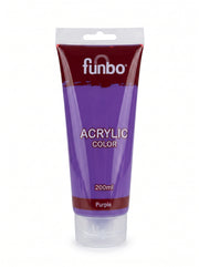 Peinture acrylique Funbo 200ml - Couleurs vives pour artistes