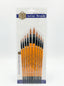 Set de 10 pinceaux ronds Keep Smiling pour peinture et beaux-arts