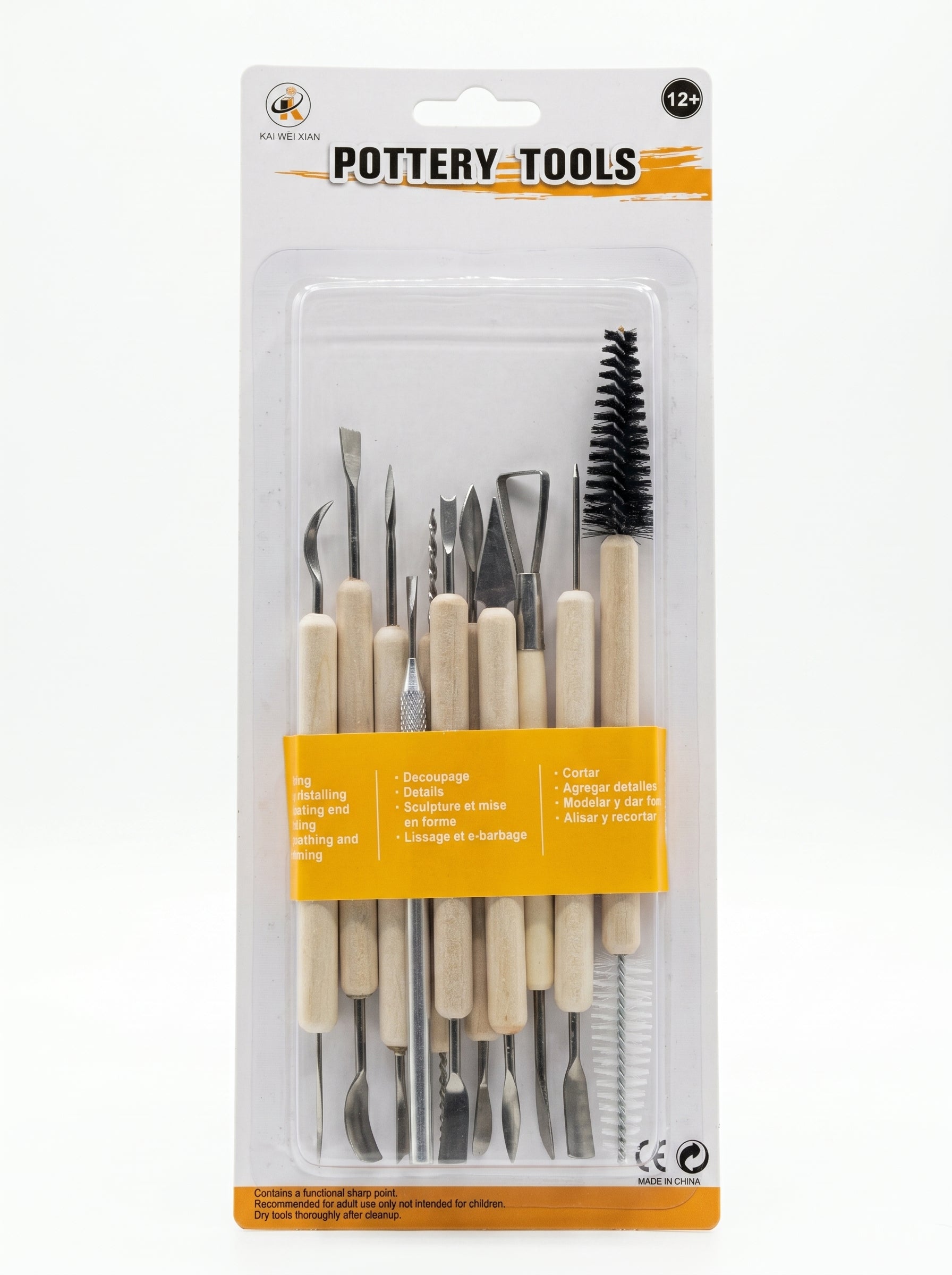 Outils modelage argile 11 pièces - Kit Complet pour Sculpture Fine