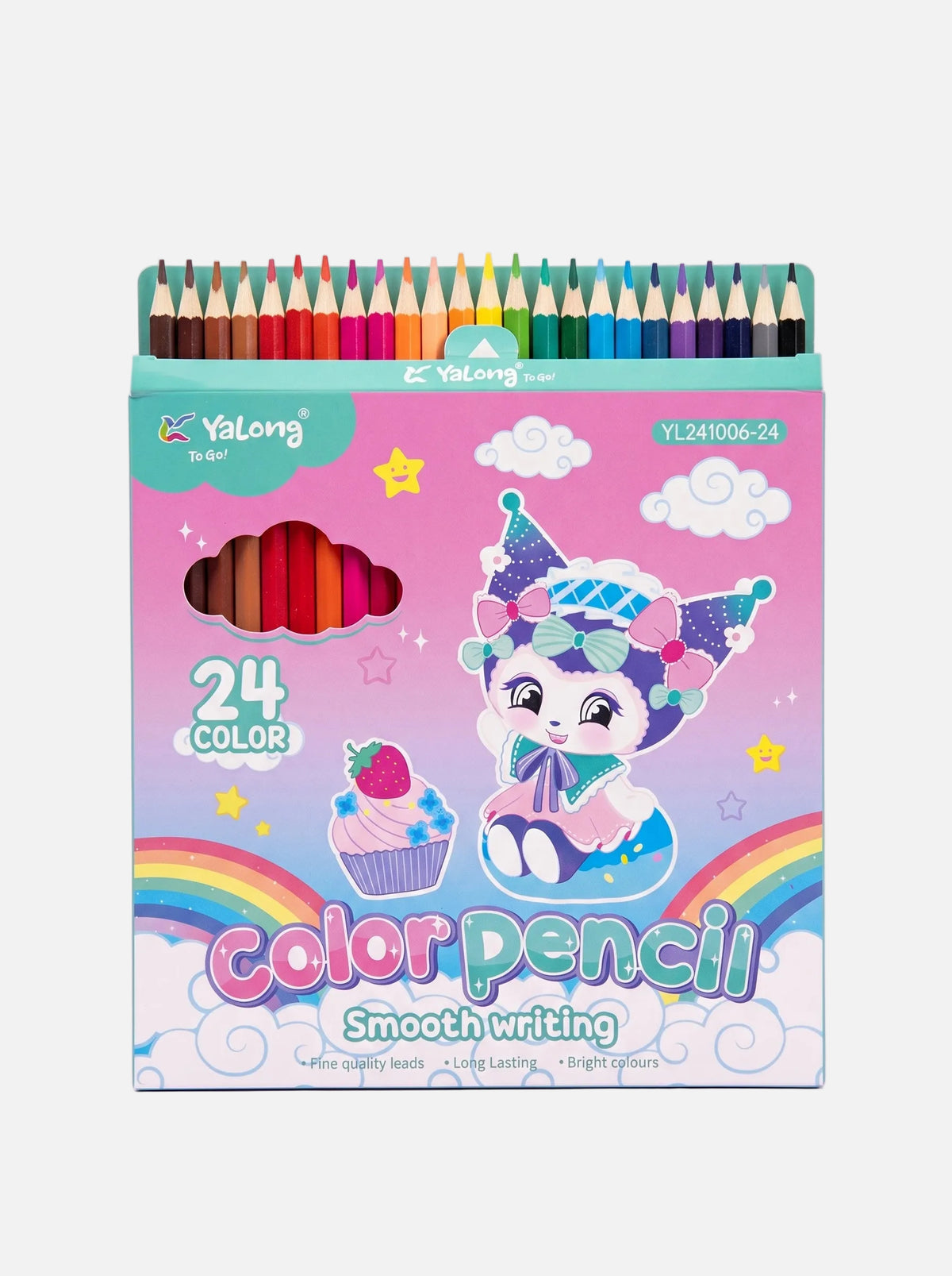 Crayons de Couleur 24 Pièces Qualité Premium pour Dessin