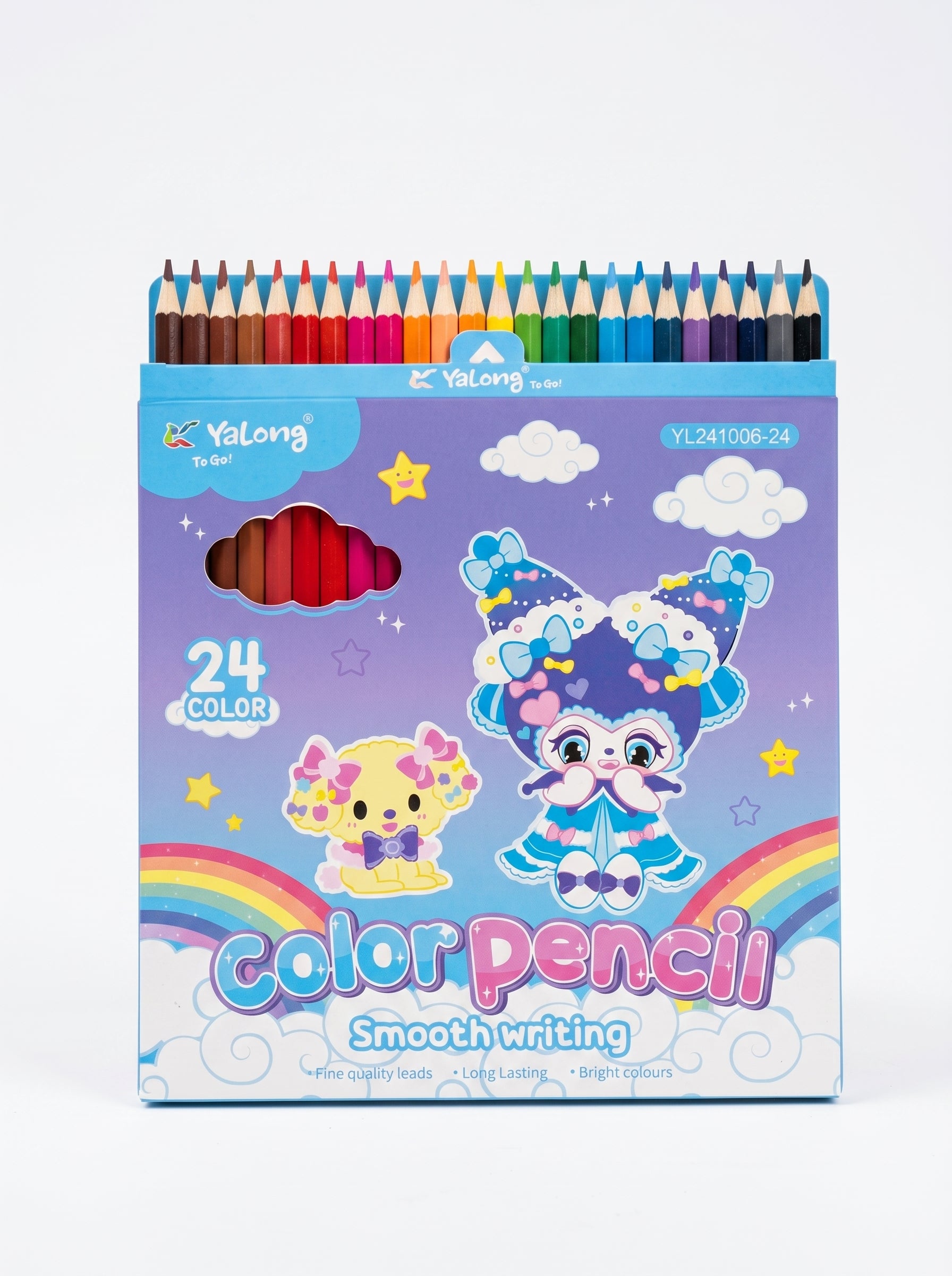 Crayons de Couleur 24 Pièces Qualité Premium pour Dessin