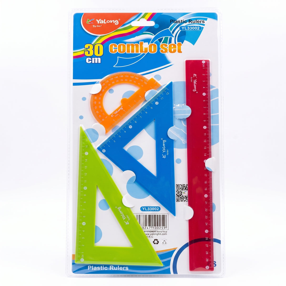 Pochette géométrie plastique Yalong - Set 4 Pièces Image principale du produit