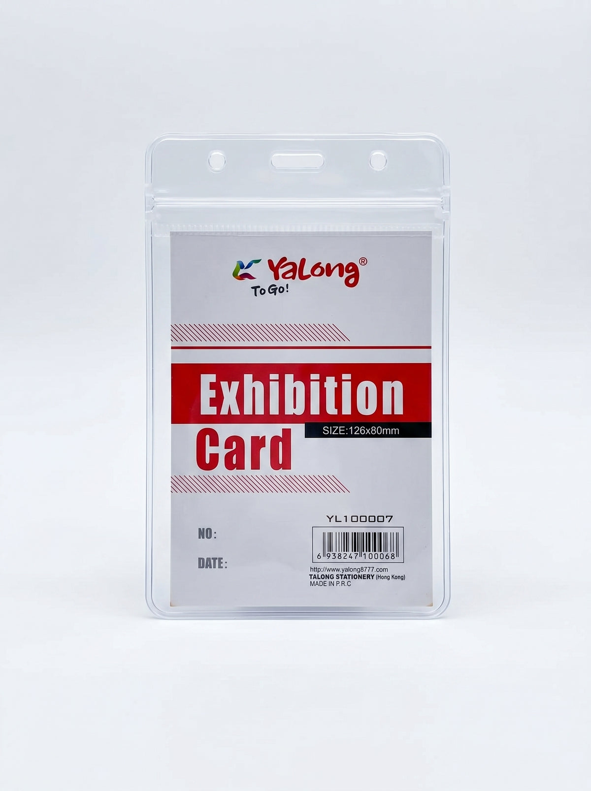 Badge en plastique Yalong To Go - Porte-Badge Professionnel Transparent