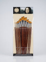 Pinceau biseauté peinture - Set de 13 pinceaux