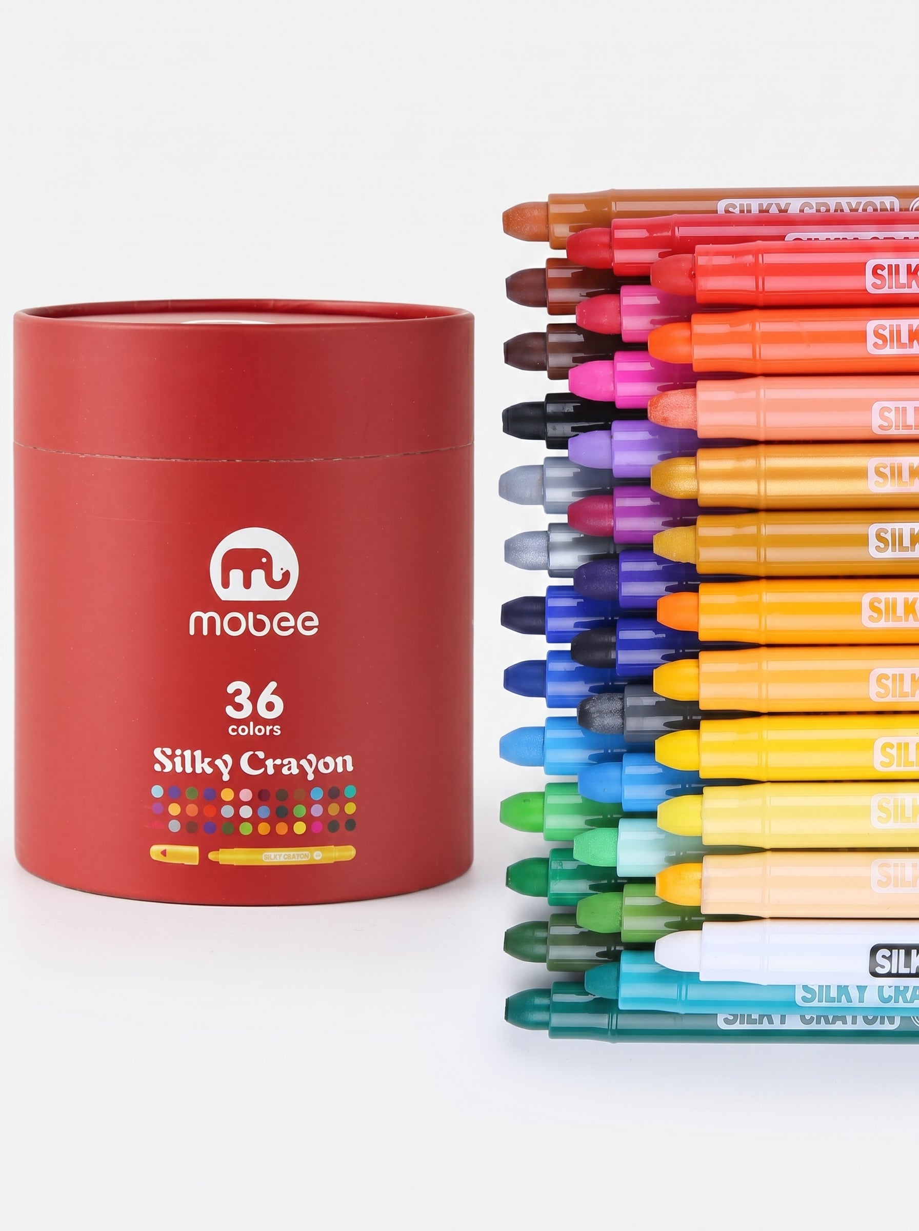 Set de crayons à la cire onctueux Mobee - 12 et 36 couleurs
