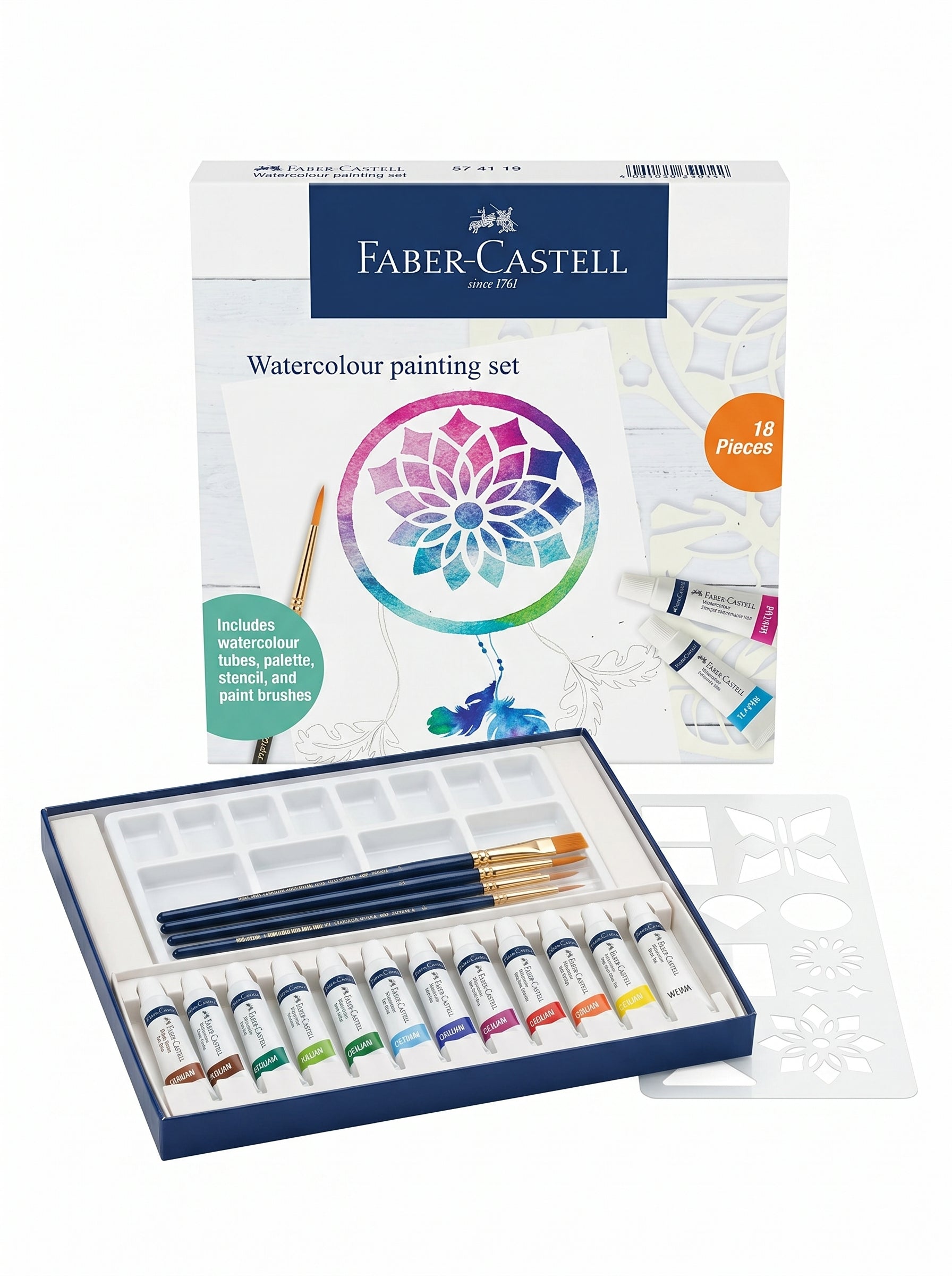 Coffret aquarelle Faber-Castell 12 tubes + accessoires - Kit d'artiste complet