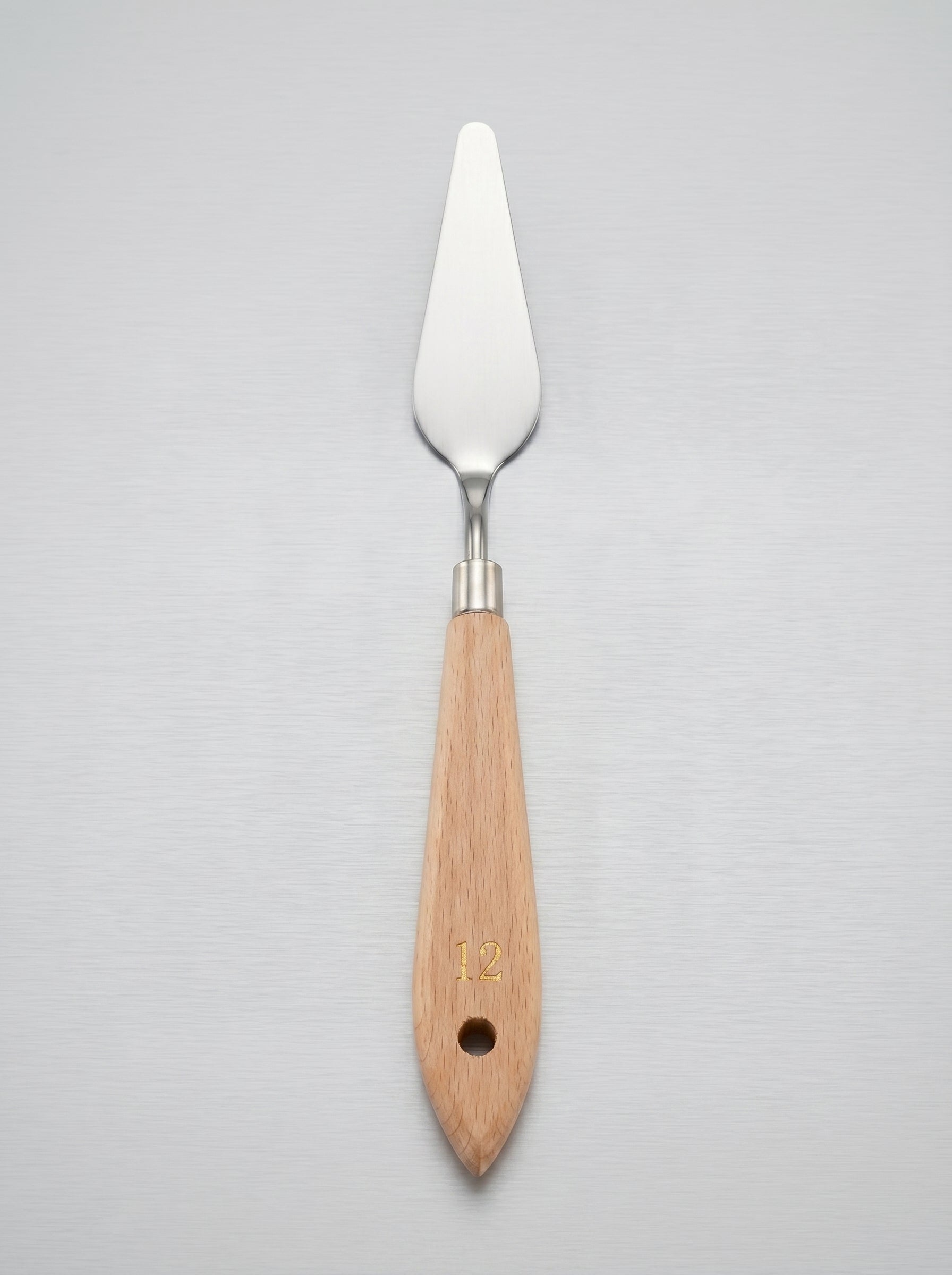 Couteau à palette métal et en bois professionnel pour peinture à l'huile