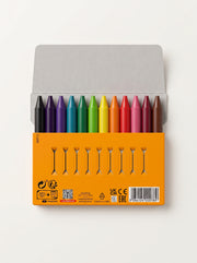 Crayons de cire BIC Kids - Boîte de 12 Couleurs Extra Propres
