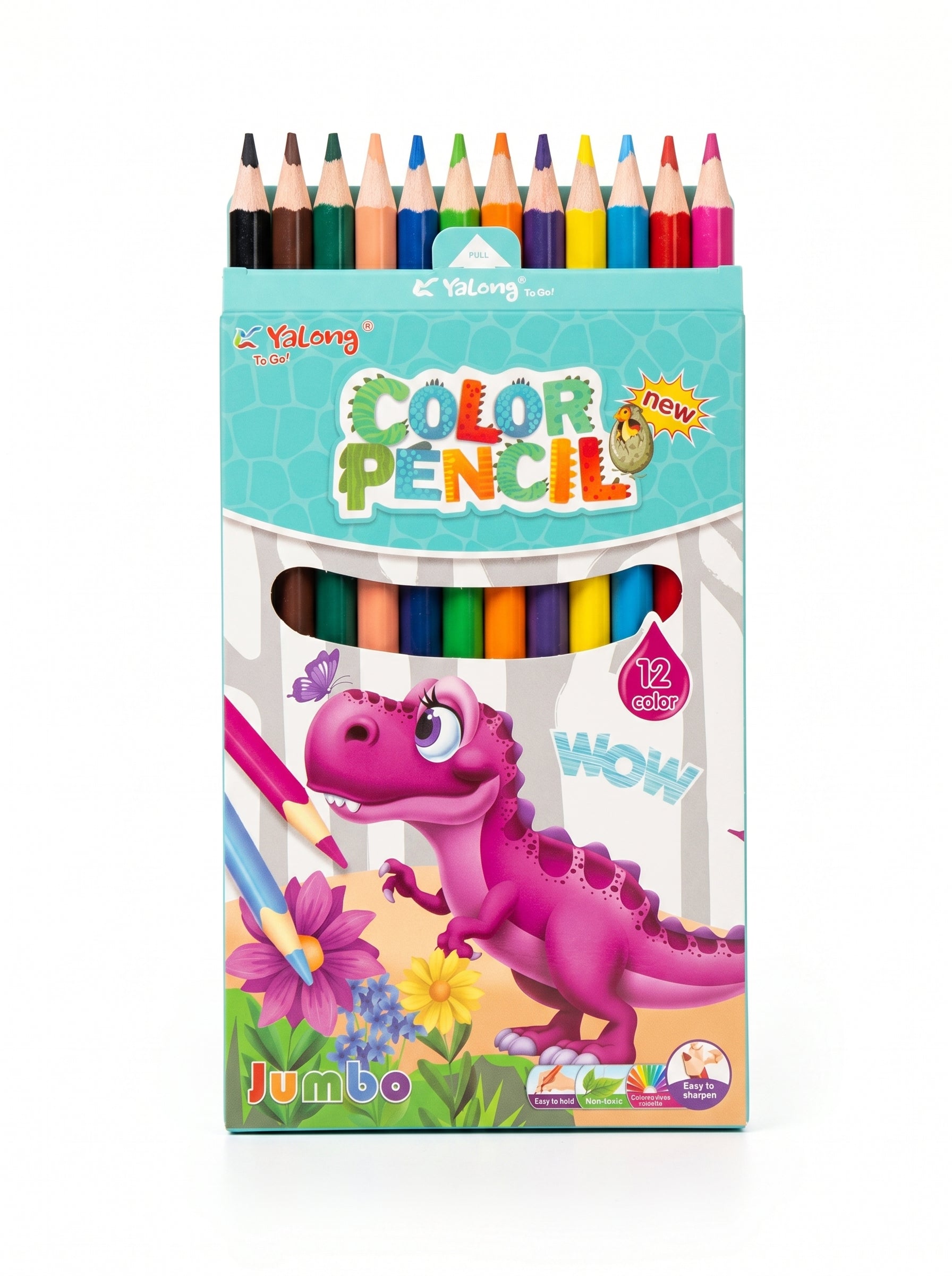 Boîte de Crayons de couleur Jumbo Yalong 12 Pièces - Yalong To Go