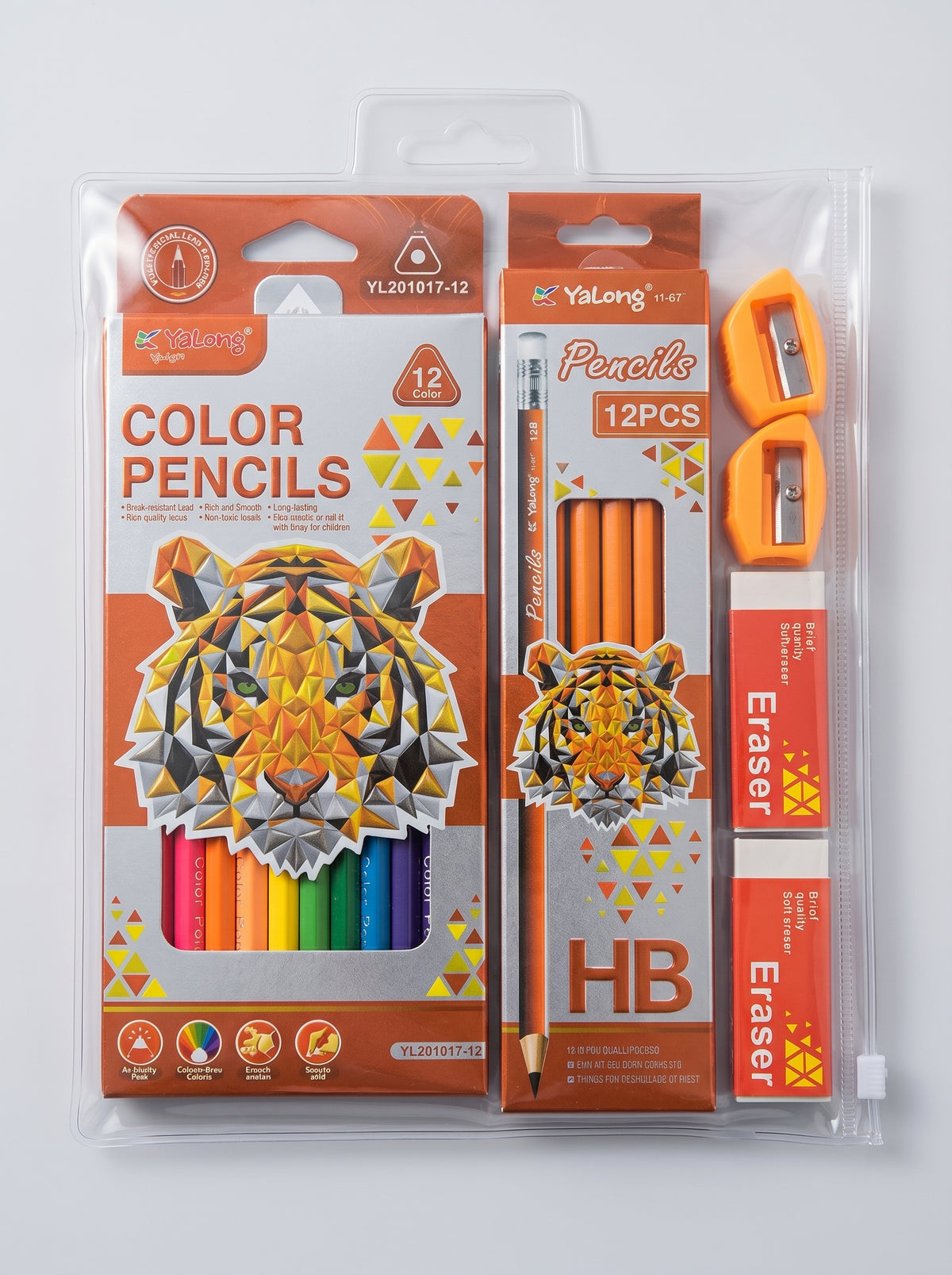 Pack Fournitures : Kit Rentrée Scolaire Crayons de Couleur et Crayon HB