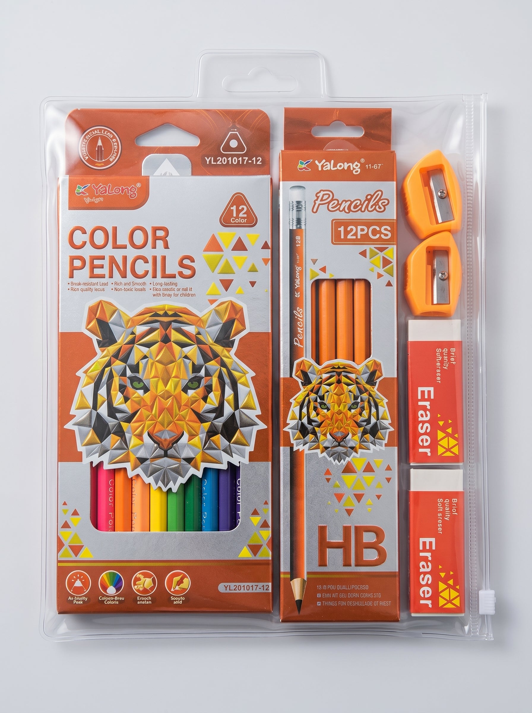 Pack Fournitures : Kit Rentrée Scolaire Crayons de Couleur et Crayon HB