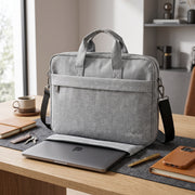Cartable Porte PC Premium – 3 Poches de Rangement En Gris  Et Noir  Yalong To Go