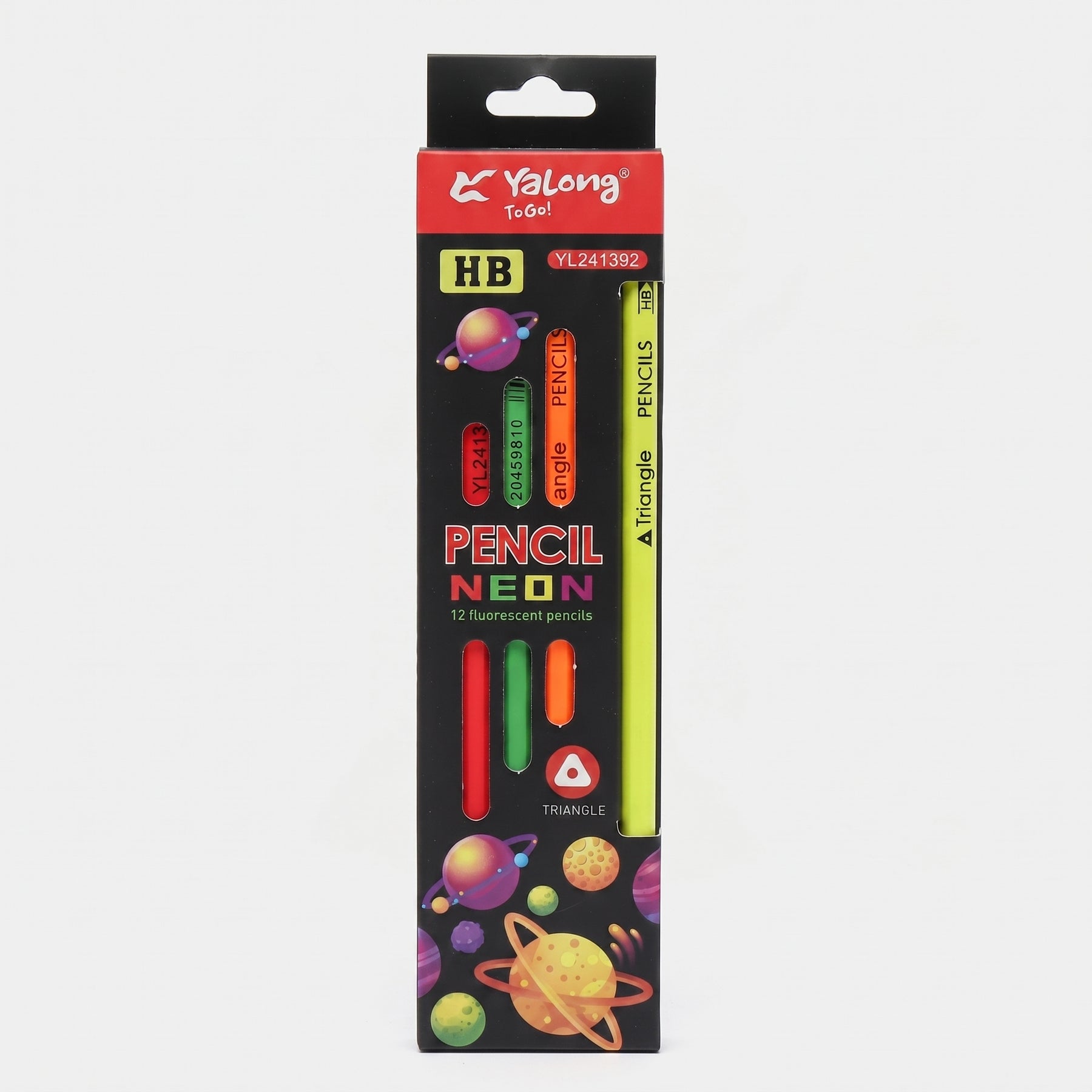 Crayon à papier noir HB Yalong - Paquet de 12 (Série To Go)
