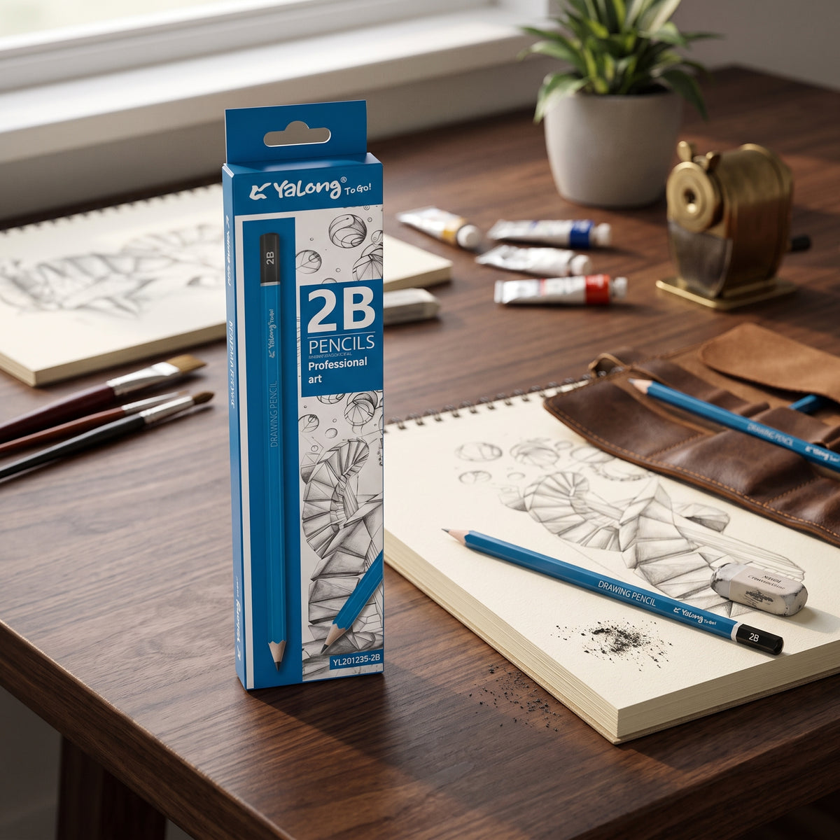 crayon noir dessin Yalong - Assortiment HB.B.B2. 3B.6B. B7.9B. 10B