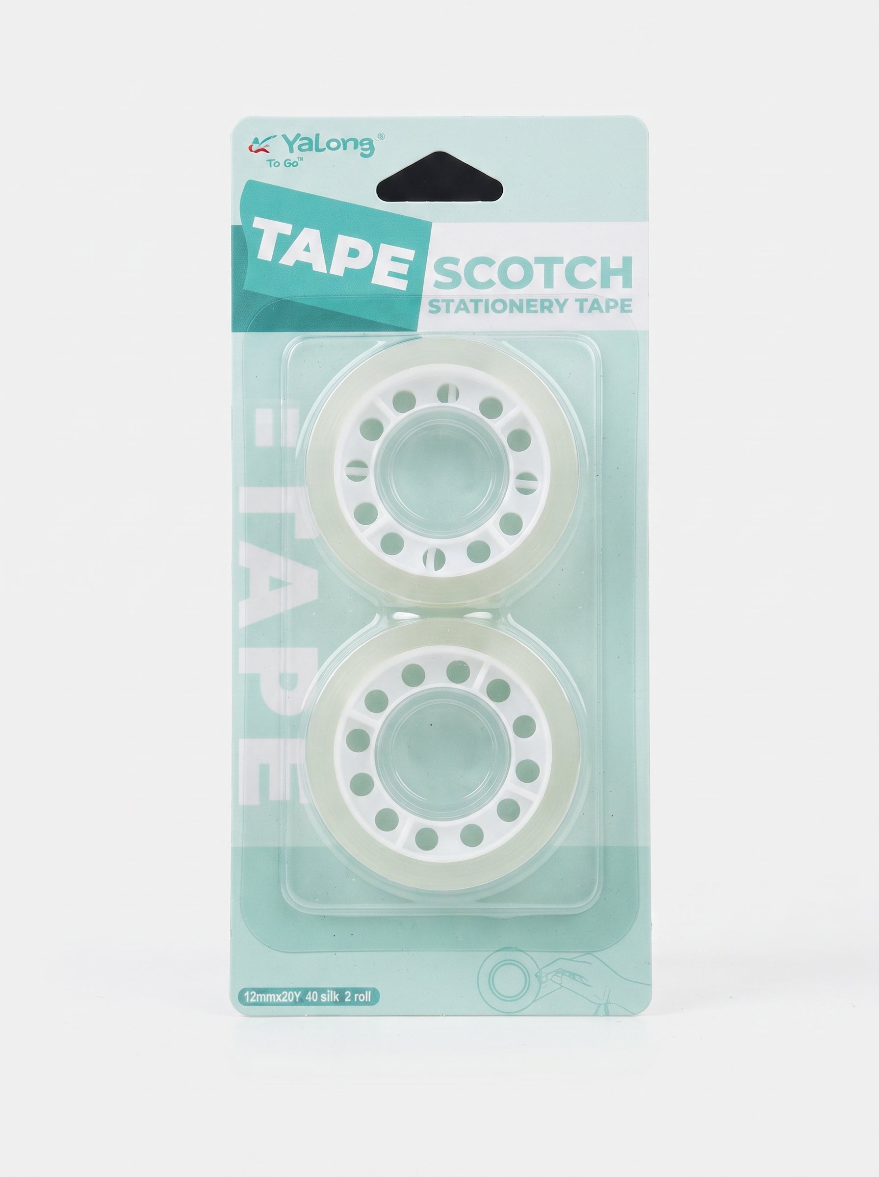 Lot de 2 Scotch transparent 1.2 cm 20 yards – Fournitures Yalong