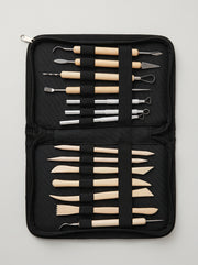 Outils de Modelage Argile 14 Pièces avec Trousse - Kit Sculpture