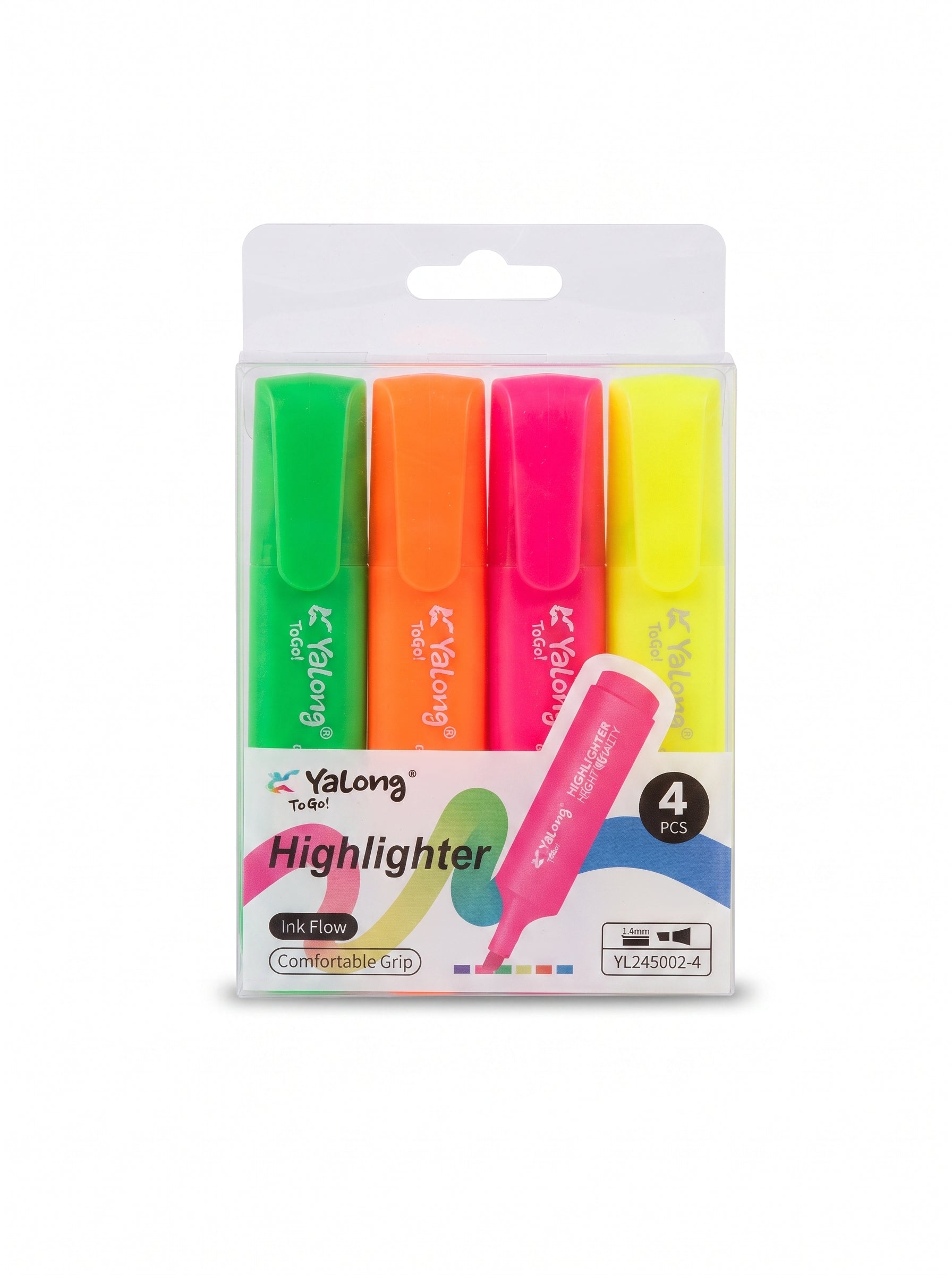 Surligneur pastel Yalong lot de 4 – Parfait pour Bullet Journal Image principale du produit