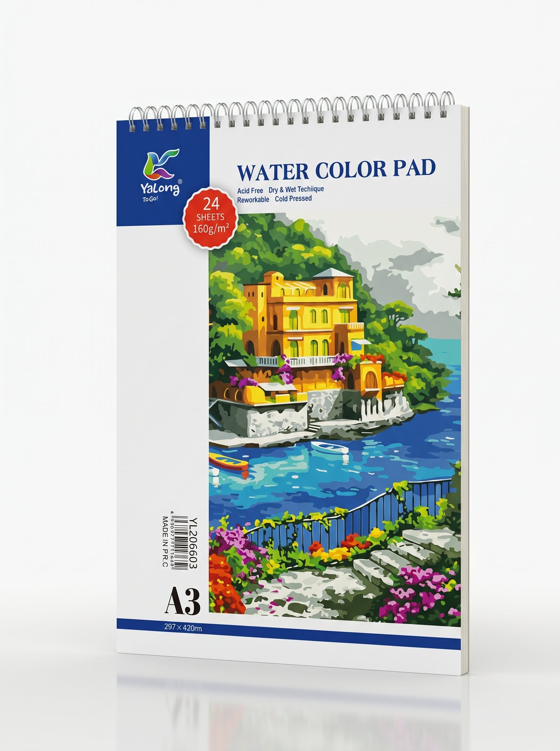Bloc papier aquarelle A3 Yalong 160g | Carnet de dessin professionnel