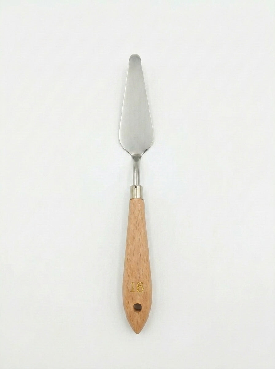 Couteau à palette métal et en bois professionnel pour peinture à l'huile