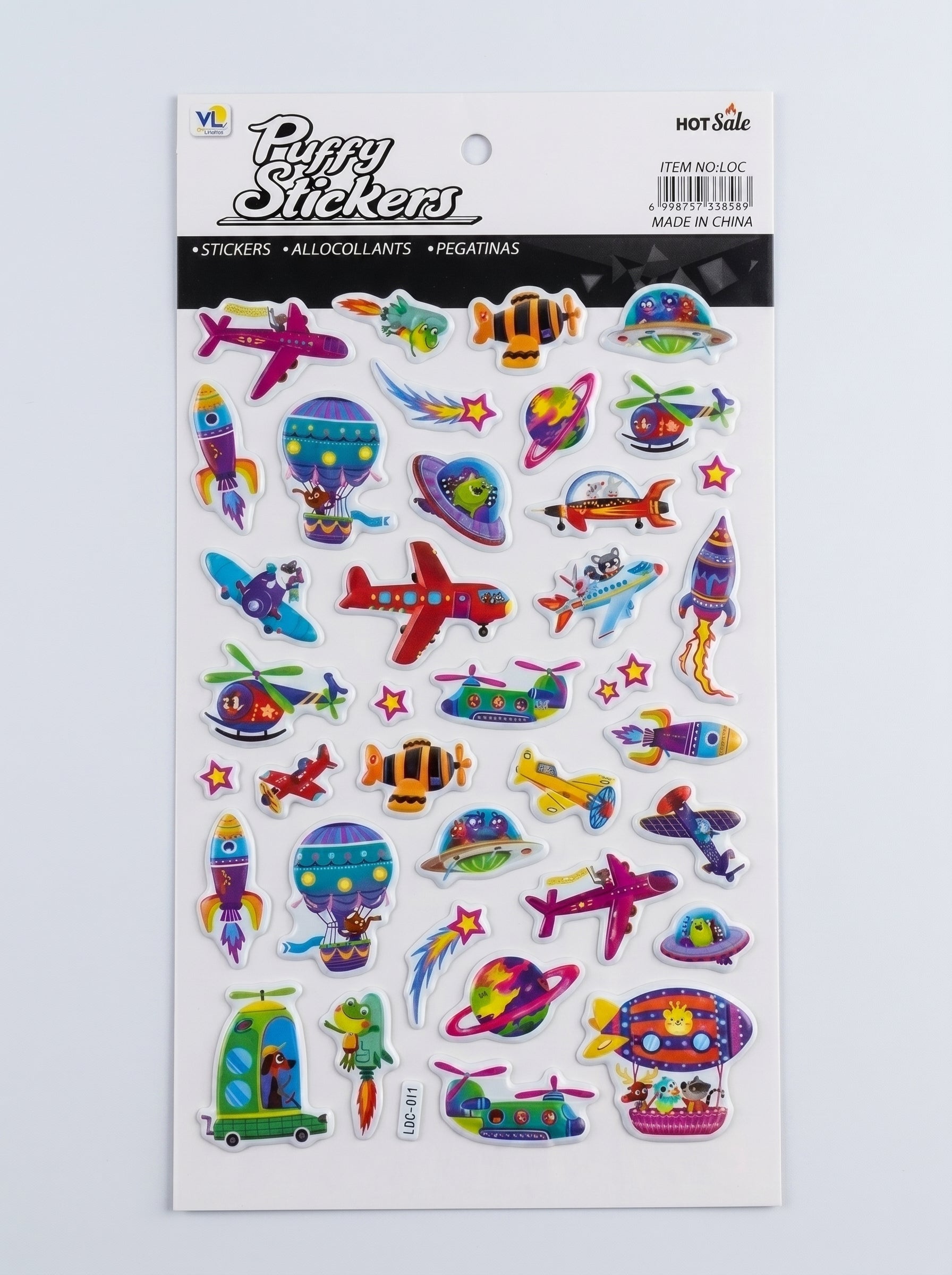 Stickers 3D Puffy - Planches d'autocollants en relief modèles assortis