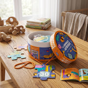 Coffret Livre et Puzzle Géant Animaux – Jeu Éducatif pour Enfants