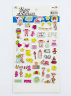Stickers 3D Puffy - Planches d'autocollants en relief modèles assortis