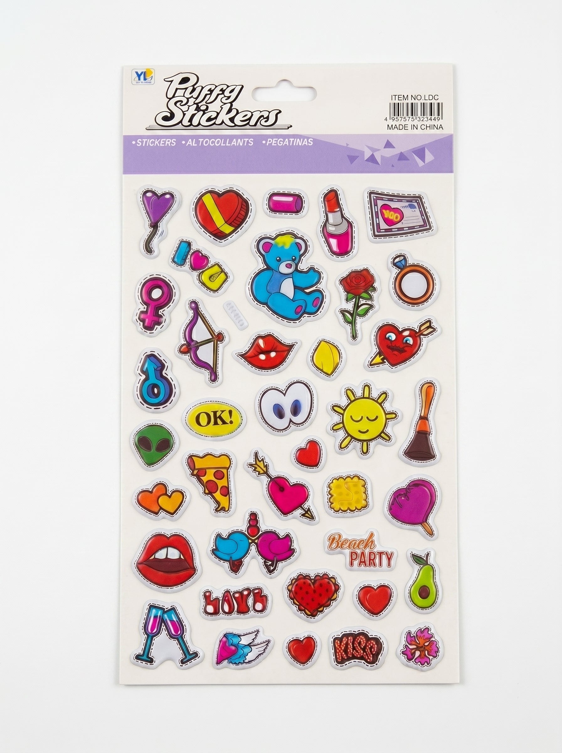 Stickers 3D Puffy - Planches d'autocollants en relief modèles assortis