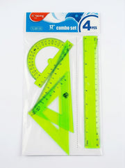 Pochette Géométrique Cristal 20 cm – Set 4 Pièces Yalong To Go | Matériel Scolaire