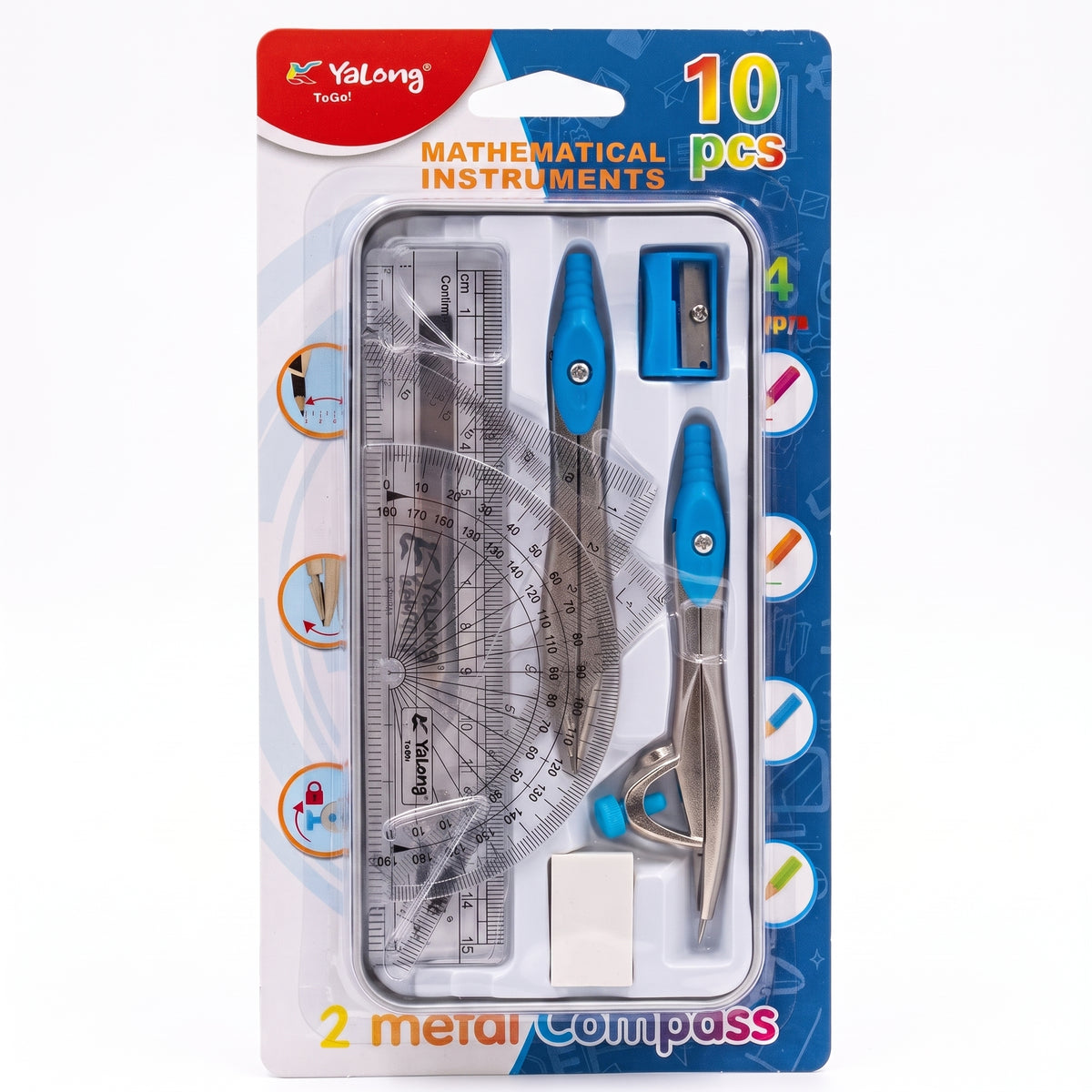 Boîte géométrie Yalong 10 pièces
