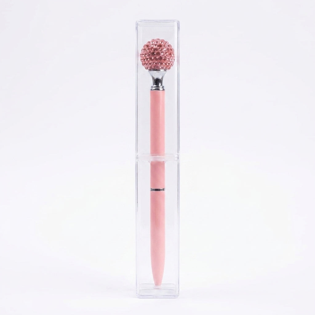 Stylo à bille en métal avec boîte transparente "To Go"