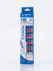 Crayon à papier HB noir Yalong : Boîte de 12 - Finition Noire Mate