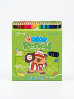 Crayons de Couleur 24 Couleurs Qualité Premium pour Dessin et Art