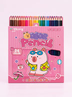 Crayons de Couleur 24 Couleurs Qualité Premium pour Dessin et Art