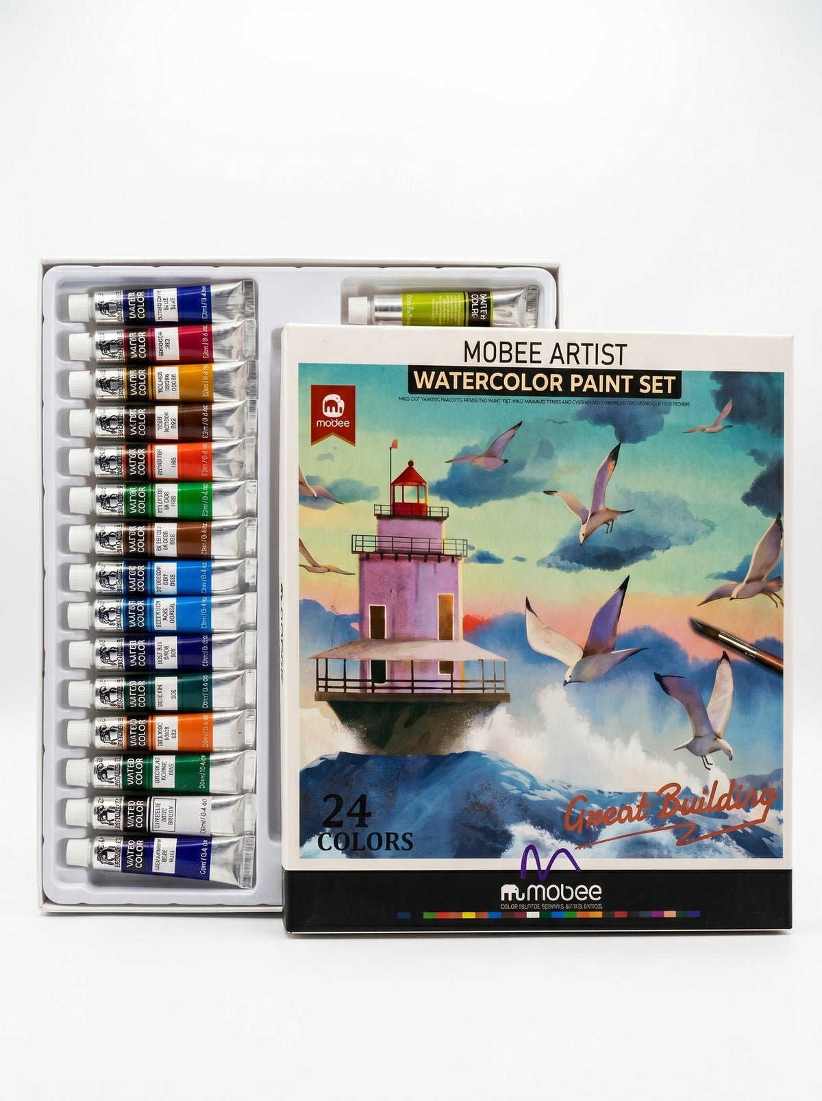 Aquarelle Mobee 24 tubes - Coffret de peinture complet