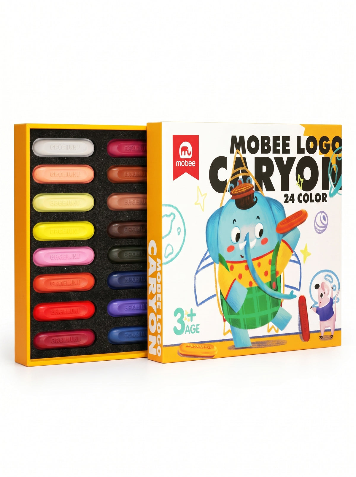 Crayons à cire Mobee 24 pièces - Pour le loisir créatif au quotidien